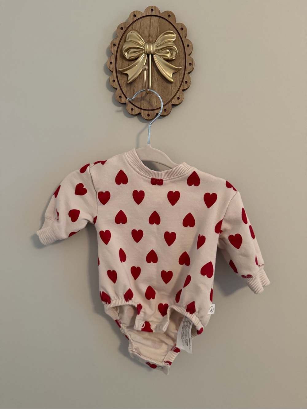 Target Pink and Red Heart Print One-Piece